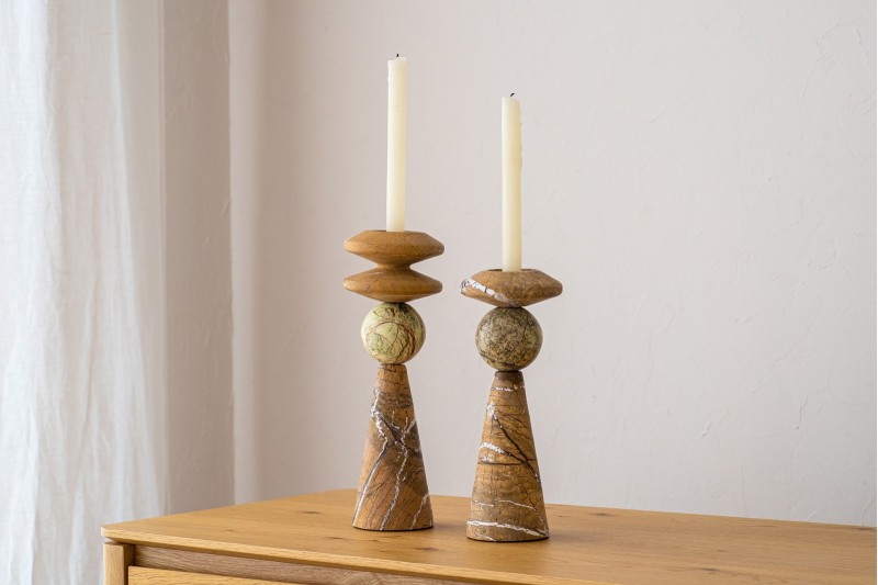 CEIBE COLLECTION: MARBLE CANDLE HOLDERS | VP Interiorismo